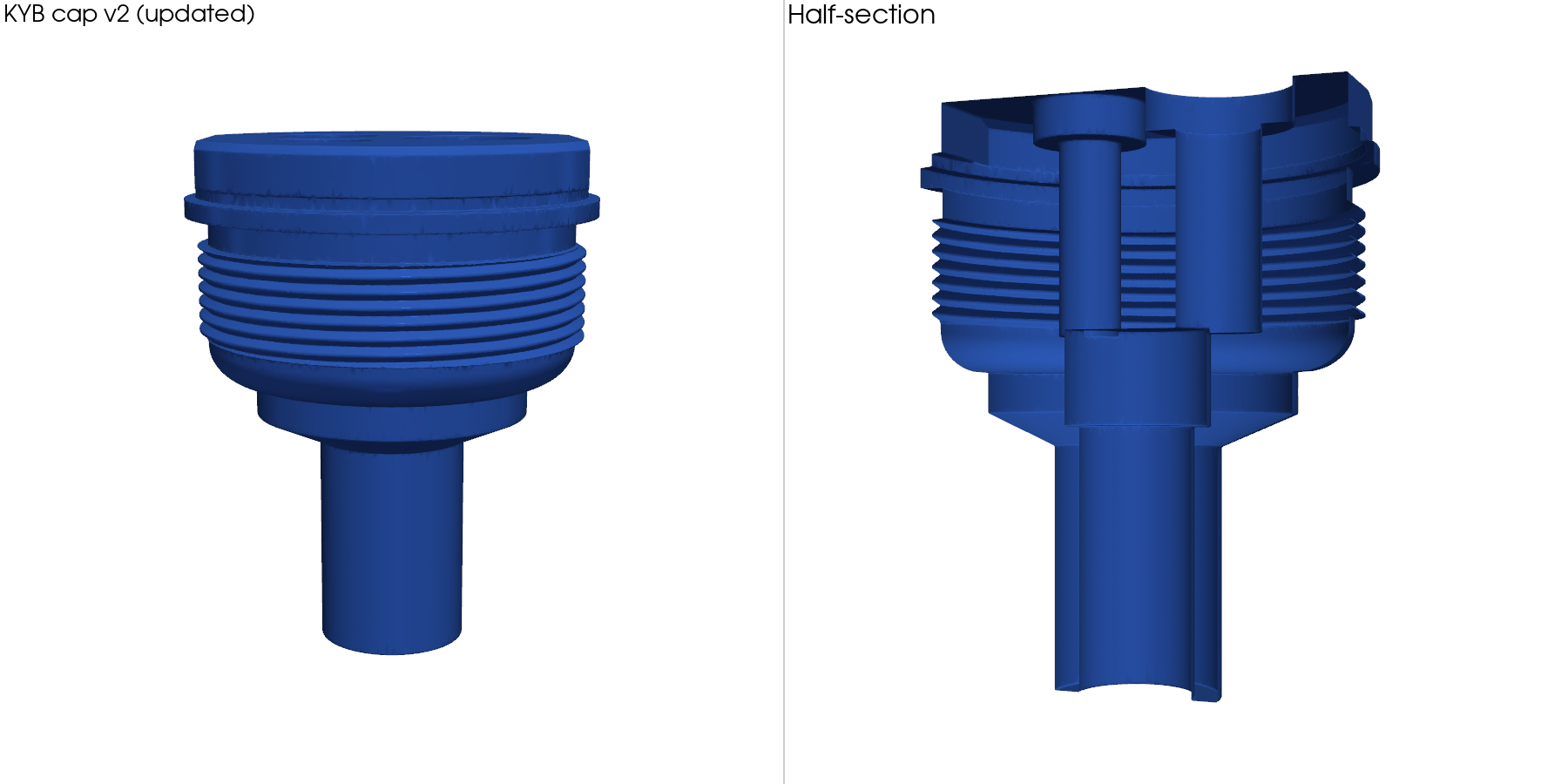 KYB PSF2 fork cap v2 section